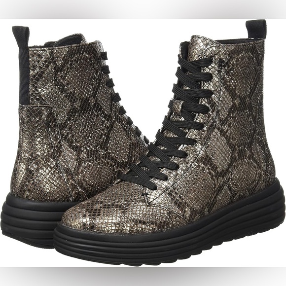 Geox Shoes - GEOX Genuine Leather Water Repellent PHAOLAE Lace up Boots-sz 7US Snake Embossed